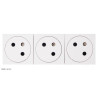 077143L Triple prise 3x2P+T Surface Mosaic Link raccordement latéral 6 modules Legrand Blanc