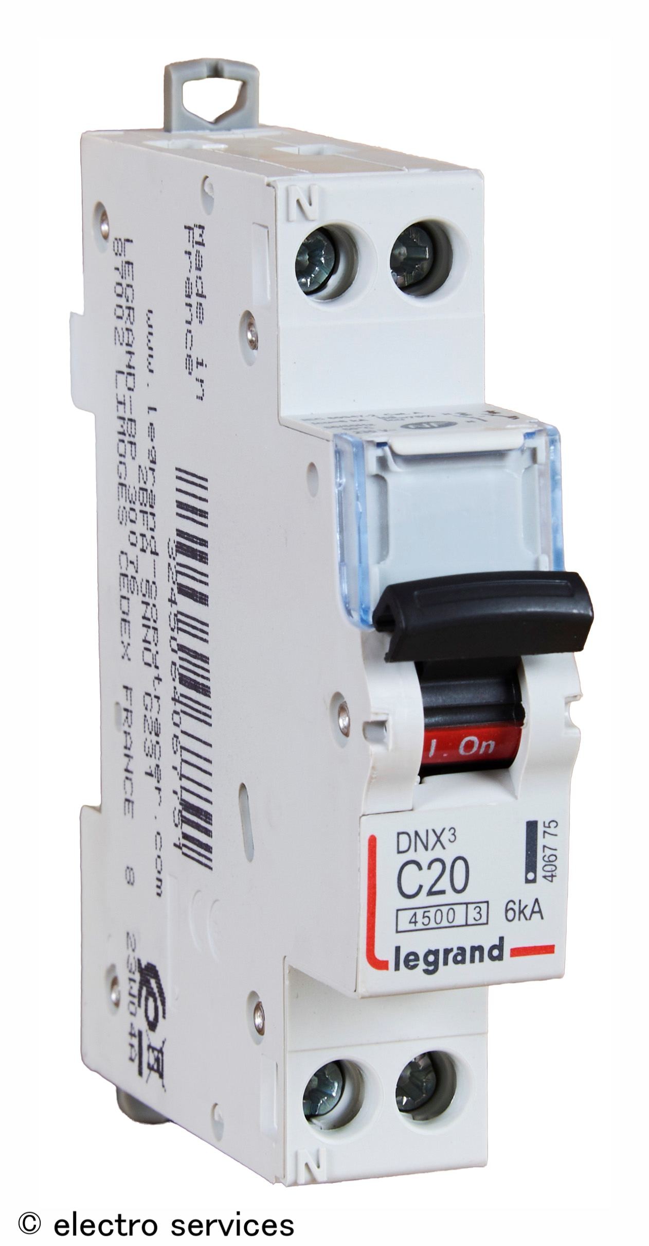 Disjoncteur Legrand 20A 2P – 16kA, Arrivée Haute & Départ Bas à Vis – 230V/400V