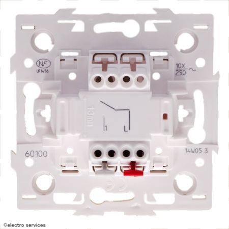 Interrupteur Poussoir Arnould ESPACE 60110 - Connecteurs Auto - 6A - Neuf (Possibles Petits Défauts)